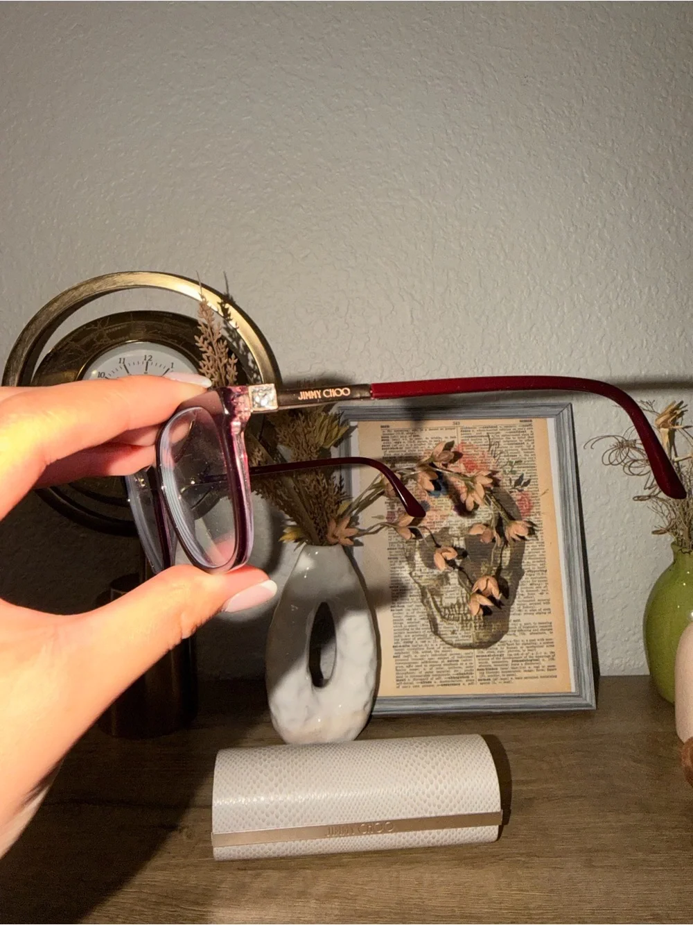 Women's Burgundy Reading Glasses - Stylish Home Accent Eyewear